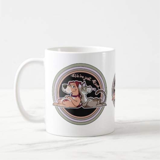 犬と猫の関係 コーヒーマグカップ (左)