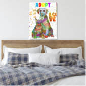 犬と猫の養子縁組と救出が優しい愛情を注ぐ キャンバスプリント (インサイチュ (寝室))