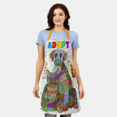 犬と猫の養子縁組と救出が優しい愛 エプロン (着用した状態)