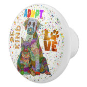 犬と猫の養子縁組と救出が優しい愛 セラミックノブ (右)