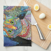 犬と猫の養子縁組と救出キッチンタオル キッチンタオル (四つ折り)