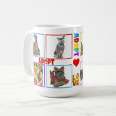 犬と猫の養子縁組と救助は優しい愛のマグカップ コーヒーマグカップ (正面左)