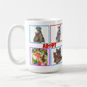 犬と猫の養子縁組と救助は優しい愛のマグカップ コーヒーマグカップ (左)