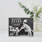 犬と猫の養子縁組と救助グリーティングカード シーズンカード (スタンド正面)