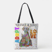 犬と猫の養子縁組と救助トートバッグ トートバッグ (裏面)