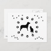 犬と猫はがき ポストカード (正面/裏面)
