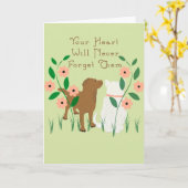 犬と猫を失ったペットの同情カード カード (黄色い花)