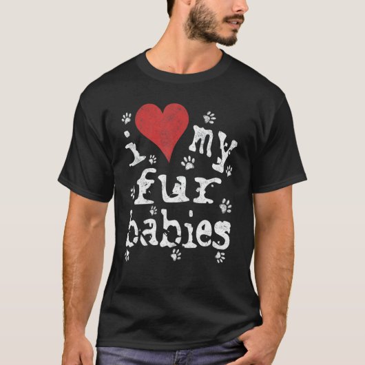 犬と猫を愛する人向けのTシャツ、愛しの毛玉 Tシャツ (正面)