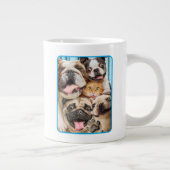 犬と猫グループの写真 ジャンボコーヒーマグカップ (右)