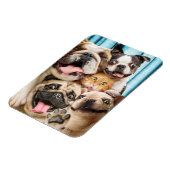 犬と猫グループの写真 マグネット (左側)