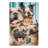 犬と猫グループの写真 ミニクリップボード (裏面)