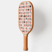 犬と猫ピンクフローラ ピックルボールラケット (左)