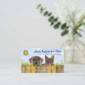 犬と猫ペットグルーミング名刺 名刺 (スタンド正面)