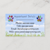 犬と猫ペットグルーミング名刺 名刺 (裏面)