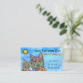 犬と猫ペットグルーミング名刺 名刺 (スタンド正面)