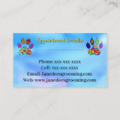 犬と猫ペットグルーミング名刺 名刺 (裏面)