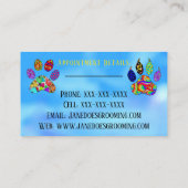 犬と猫ペットグルーミング名刺 名刺 (裏面)