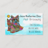 犬と猫ペットグルーミング名刺 名刺 (正面)