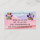 犬と猫ペットグルーミング名刺 名刺 (裏面)