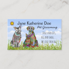犬と猫ペットグルーミング名刺 名刺
