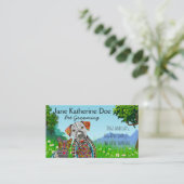 犬と猫ペットグルーミング名刺 名刺 (スタンド正面)