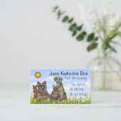 犬と猫ペットグルーミング名刺 名刺 (スタンド正面)