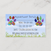 犬と猫ペットグルーミング名刺 名刺 (裏面)