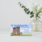 犬と猫ペットグルーミング名刺 名刺 (スタンド正面)