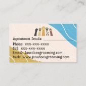 犬と猫ペットグルーミング名刺 名刺 (裏面)