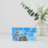 犬と猫ペットグルーミング名刺 名刺 (スタンド正面)