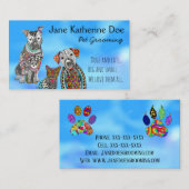 犬と猫ペットグルーミング名刺 名刺 (正面/裏面)