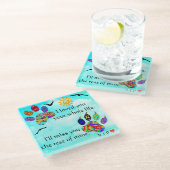 犬と猫ペット悔やみや弔慰メモリアルガラスコースター ガラスコースター (アングル)