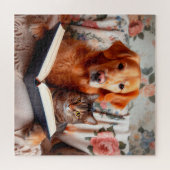 犬と猫読は本だ ジグソーパズル (横)