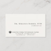 犬と猫顔獣医クリニック 名刺 (裏面)