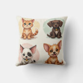 犬と猫 クッション (裏面)