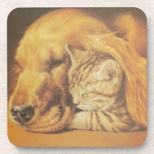 犬と猫 コースター (正面)