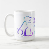 犬と猫 – コーヒーを飲救む – 動物 コーヒーマグカップ (左)