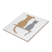 犬と猫 タイル (側面)