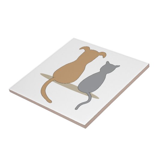 犬と猫 タイル (側面)