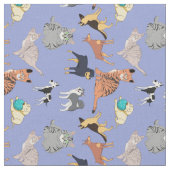 犬と猫 ファブリック (クローズアップ)