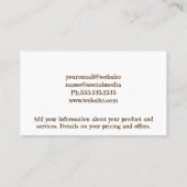 犬と猫 |ペット用品店 名刺 (裏面)