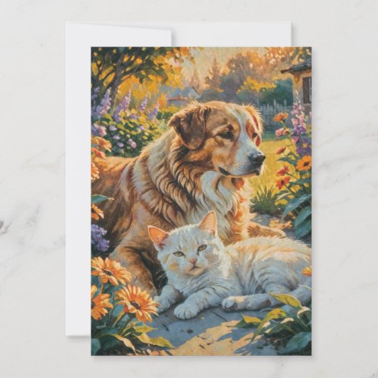 犬と猫 招待状 (正面)