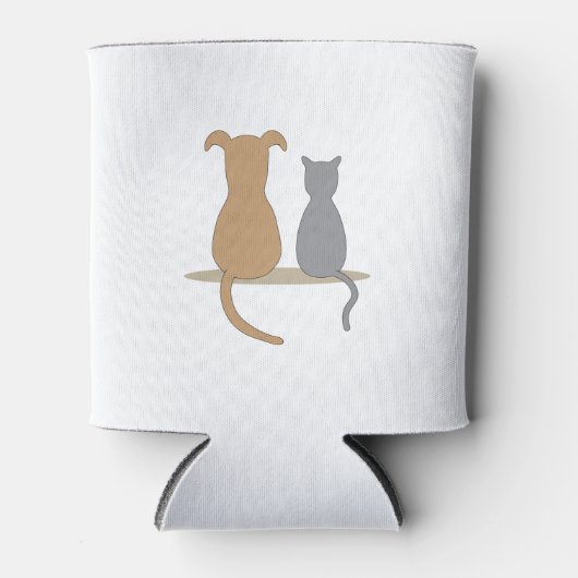 犬と猫 缶クーラー (正面)