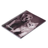 犬と猫，見上げパーソナライズされた ノートブック (左側)