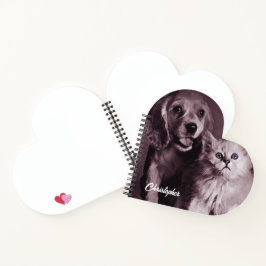 犬と猫,見上げパーソナライズされた ノートブック