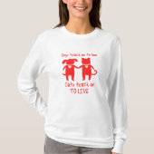 犬と猫 Tシャツ (正面)