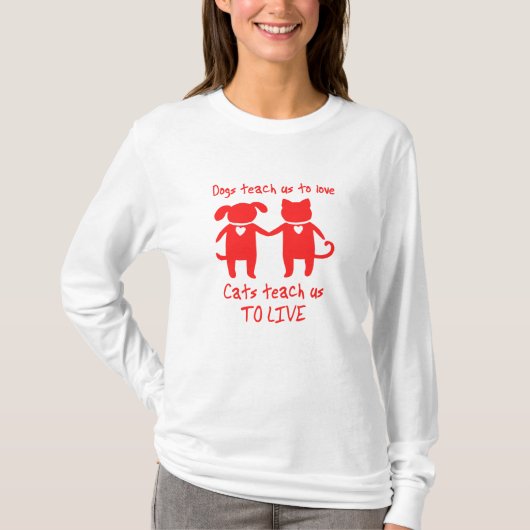 犬と猫 Tシャツ (正面)