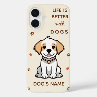 犬と生活が良い – カスタムPet iPhoneケース iPhone 16ケース