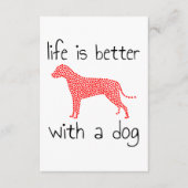 犬と生活が良い – 愛犬家 エンクロージャーカード (正面)