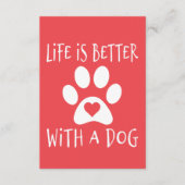 犬と生活が良い – 愛犬家 エンクロージャーカード (正面)